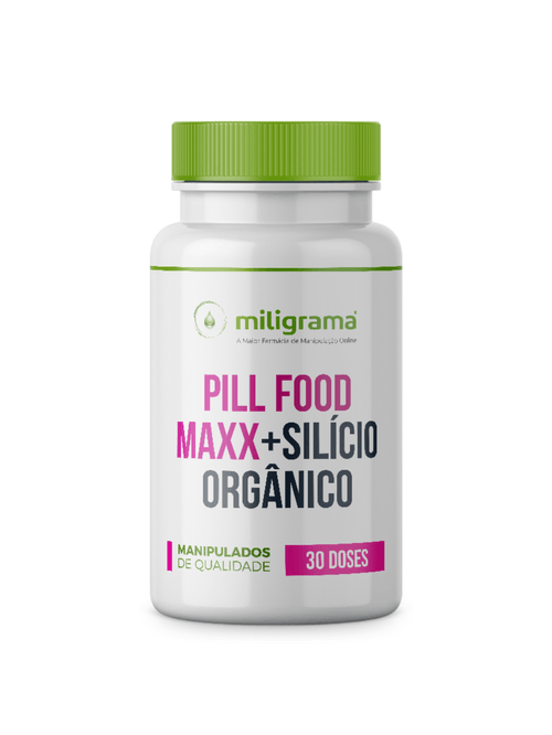 Suplemento Capilar Pill Food Maxx Turbinado Silício Orgânico 30 Doses Miligrama