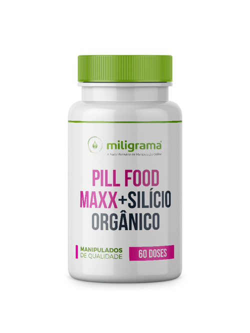 Suplemento Capilar Pill Food Maxx Turbinado Silício Orgânico 60 Doses Miligrama