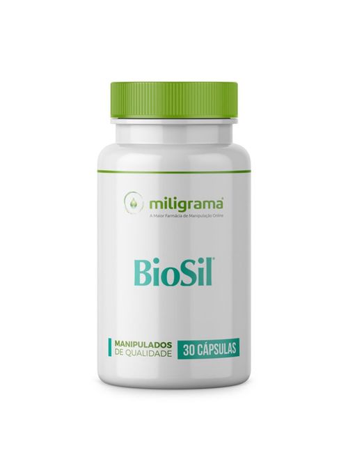 Suplemento Biosil 300mg Fortalecedor Cabelo Unha e Pele 30 Cápsulas Miligrama
