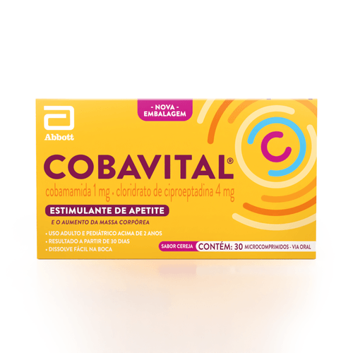 Cobavital Abbott Cereja - 30 Microcomprimidos
