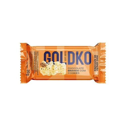 Chocolate Branco com Cookies Goldko sem Açúcar e sem Glúten- 20g