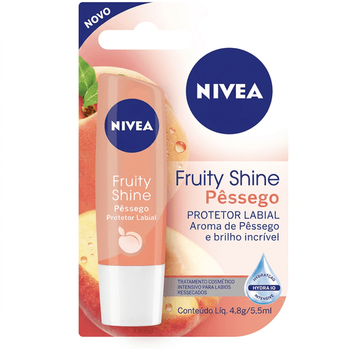 Protetor Labial Fruity Shine Pêssego 4,8g - Nivea