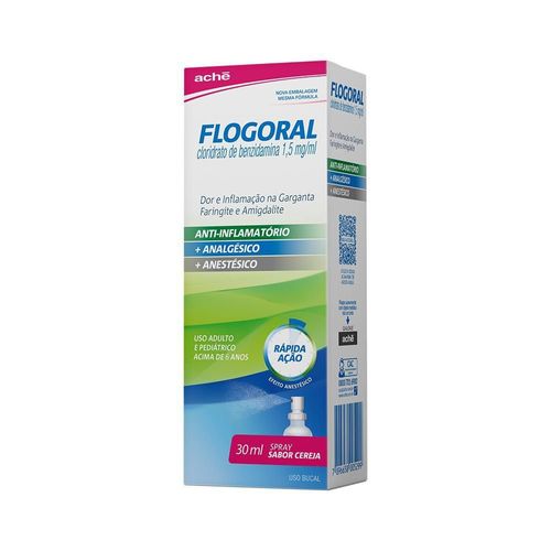 Flogoral Colutório Sabor Cereja Spray 30ml