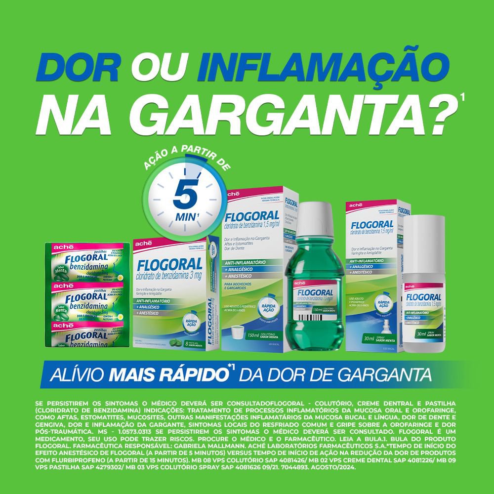 Encontraproduto.com.br - Flogoral Colutório Sabor Cereja Spray 30ml
