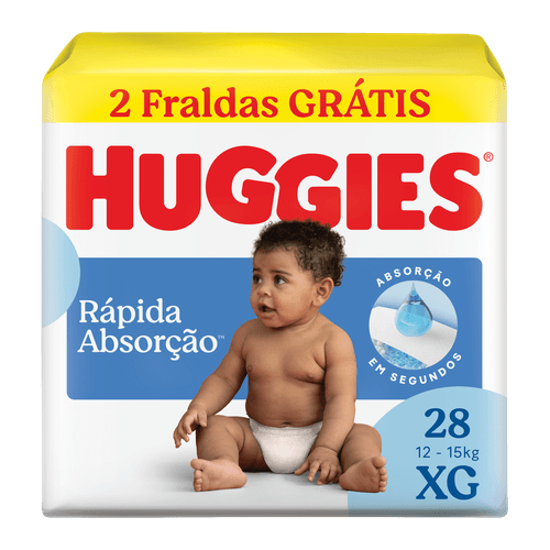 Fralda Huggies Rápida Absorção 28 Unidades XG
