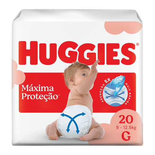 Fralda Huggies Máxima Proteção 20 Unidades G
