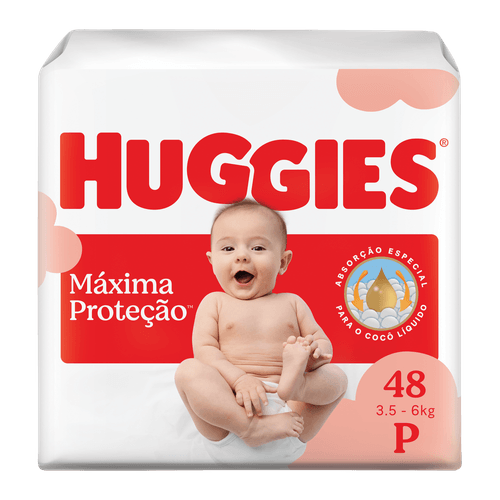 Fralda Huggies Máxima Proteção 48 Unidades P