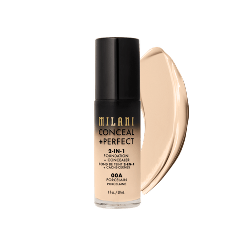 Base Líquida e Corretivo Milani Conceal + Perfect 2 em 1 Porcelain 00A 30ml