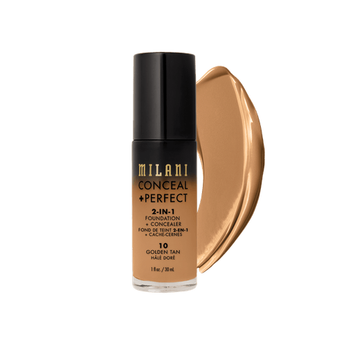Base Líquida e Corretivo Milani Conceal + Perfect 10 Golden Tan 30ml
