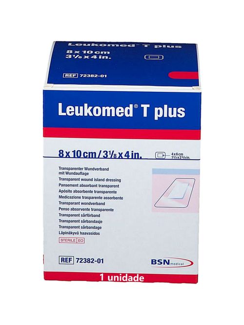 Curativo Filme Transparente Leukomed T Plus 72382-01 8x10cm - unidade