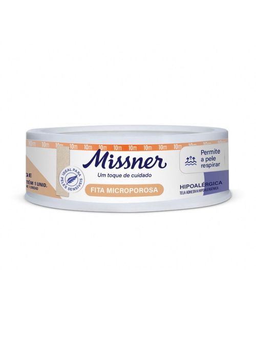 Fita Microporosa Missner - Bege - 1,2cm x 10m