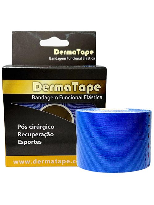 Bandagem Elástica Kinesio DermaTape - 5m x 5cm - Azul