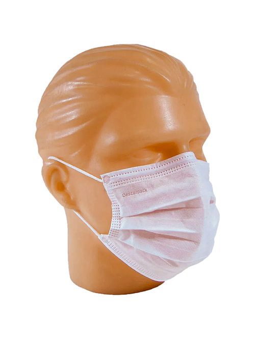 Máscara Cirúrgica Descartável Tripla Camada Descarpack - Caixa com 50 Máscaras