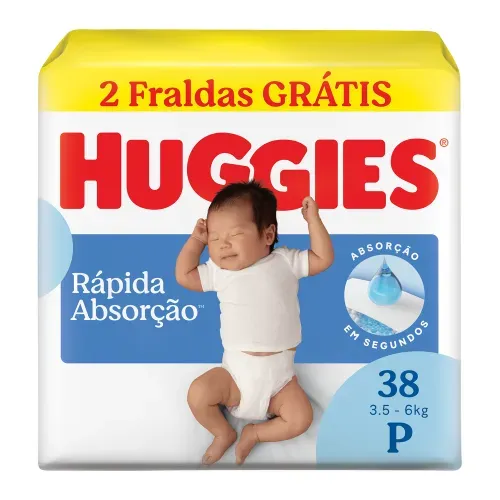 Fralda Huggies Rápida Absorção 38 Un P