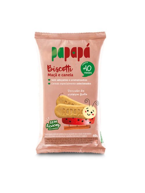 Biscoito Infantil Biscotti Maçã e Canela 60g Papapá