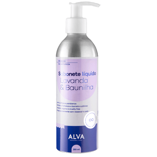 Sabonete Líquido Lavanda e Baunilha 250ml Alva Personal Care