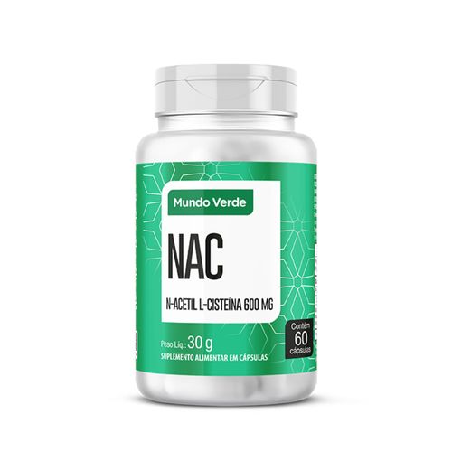 NAC N-Acetilcisteína 600mg 60 Cápsulas Mundo Verde