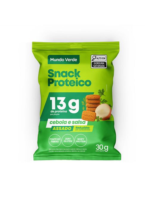 Snack Proteico Cebola e Salsa 30g Whey Protein Mundo Verde