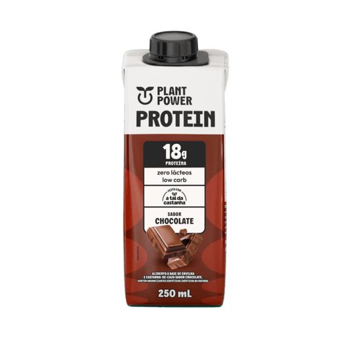 Shake Protein Chocolate 250ml Vegano 18g Proteína Plant Power