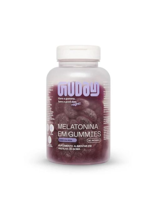 Melatonina em Gomas Uva Vegana Zero Açúcar 60 Unidades Guday
