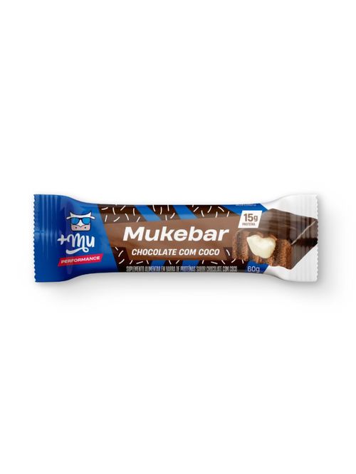 Barra de Proteína Mukebar Chocolate com Coco 60g Mais Mu