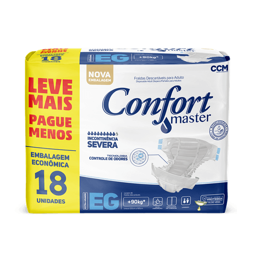 Fralda Geriátrica Confort Master EG - 18 Unidades