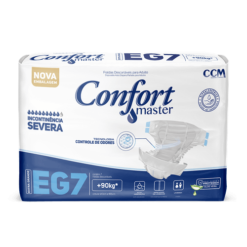 Fralda Geriátrica Regular EG Confort Master - 7 Unidades