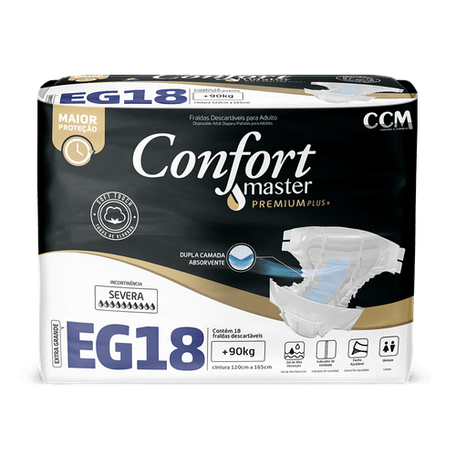Fralda Geriátrica Confort Master EG - 18 Unidades
