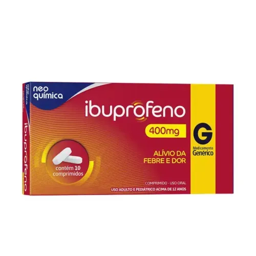 Ibuprofeno 400mg genérico Neo Química 10 comprimidos
