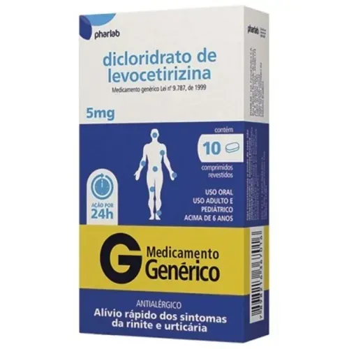 Levocetirizina 5mg 10 Comprimidos Revestidos - Pharlab