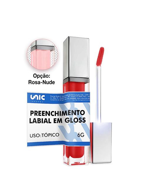 Gloss Preenchimento Labial Ácido Hialurônico Vermelho 6g Unicpharma