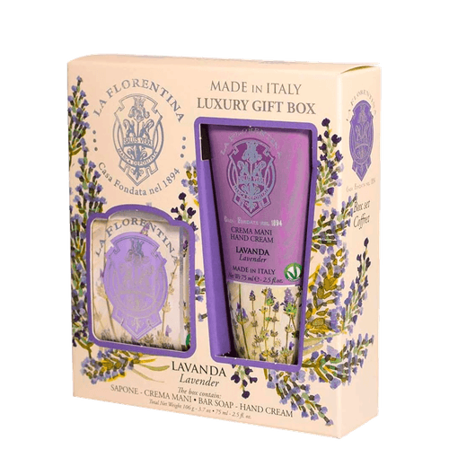 Kit de Hidratação Lavanda Luxury Gift Box Sabonete 106g e Loção 75ml La Florentina