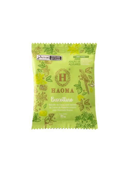 Biscottino Pistache com Chocolate Branco Linha Stevia Haoma 21g