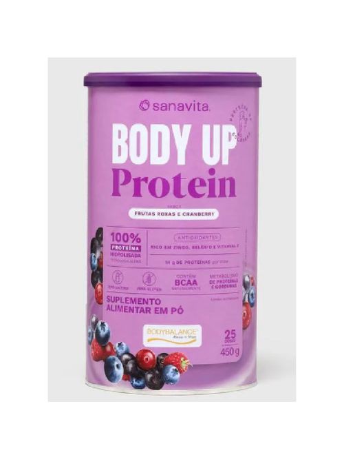 Body Up Protein Frutas Roxas e Cranberry Sanavita 450g