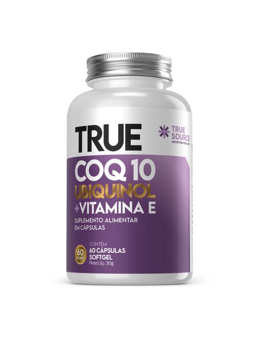 True CoQ10 Ubiquinol +Vitamina E Lipossomal True Source 60caps
