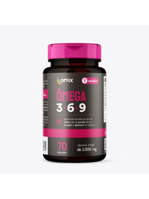 Ômega 3 6 9 Mulher Omix 1000mg 70cáps