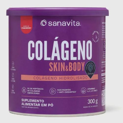 Colágeno Skin & Body Cranberry Sanavita 300g
