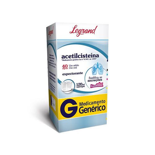 Acetilcisteína 40mg 120ml Xarope Adulto - Legrand
