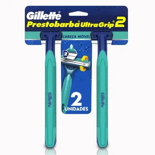 Kit Aparelho Barbear Prestobarba Gillette 02 Unidades