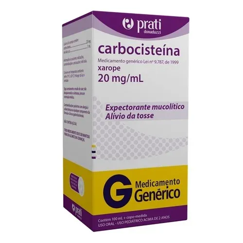 Carbocisteína 20mg/ml Xarope Pediátrico 100ml - Prati Donaduzzi