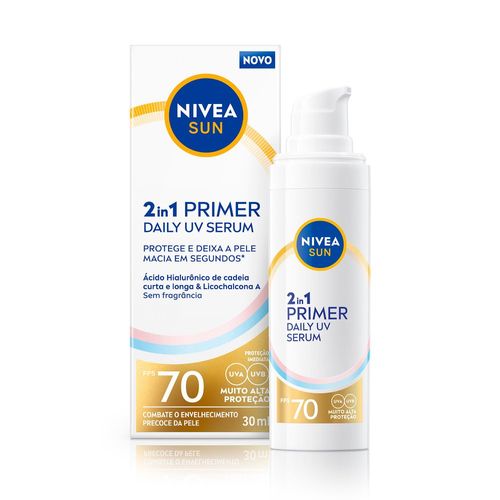Nivea Sun 2 em 1 Primer Daily UV Sérum FPS 70 - 30ml