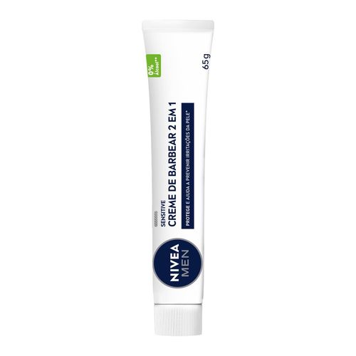 Creme de Barbear Sensitive 2 em 1 65g Vitamina E NIVEA Men