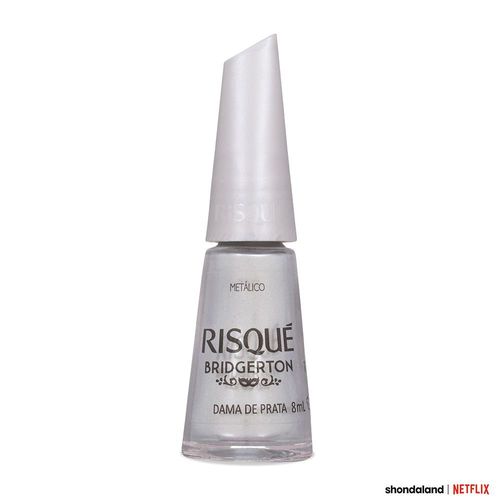 Esmalte Prata Risqué Bridgerton Dama de Prata Metálico - 8ml