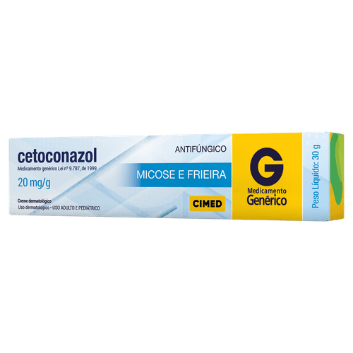 Cetoconazol 20mg Creme Dermatológico Cimed - 30g