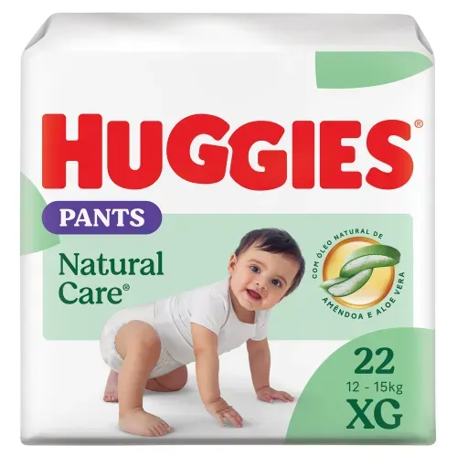 Fralda Huggies Pants Premium Natural Care 22 Un XG