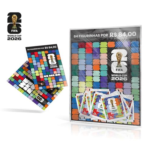 Kit 84 Figurinhas + Cartela Copa do Mundo 2026 Panini