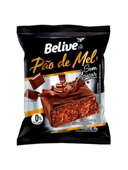 Pão de Mel Zero Açúcar Sem glúten e leite 45g - Belive