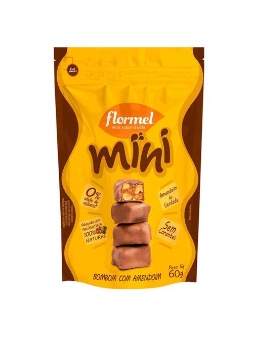 Mini Bombom com Amendoim Zero Flormel 60g