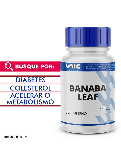 Banaba Leaf (Lagerstroemia Speciosa) 250mg 90 Cápsulas