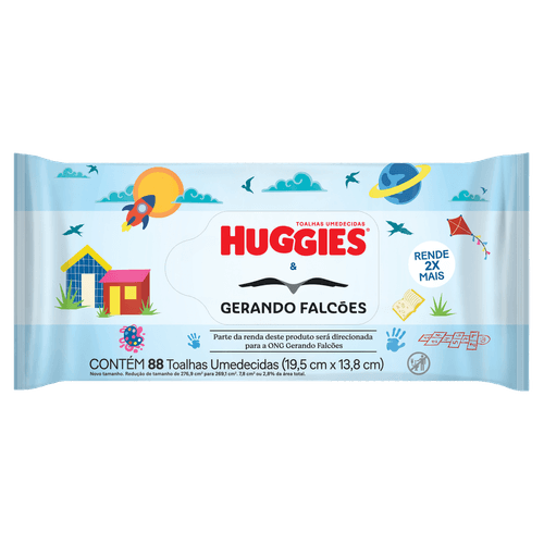 Toalha Umedecida Huggies - 88 Folhas